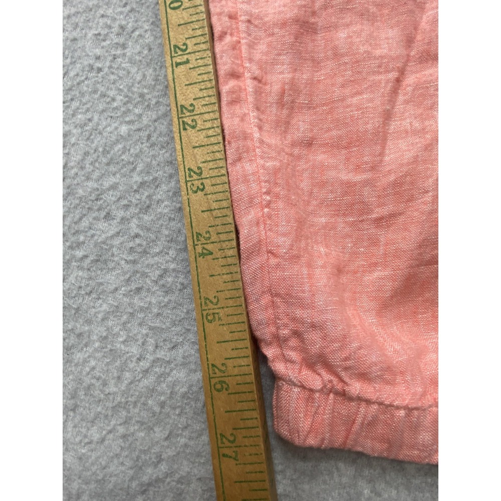 Athleta Retreat Linen Pant Womens 14 Pink Lightweight Easy Care‎ Secure Pockets - Picture 8 of 12